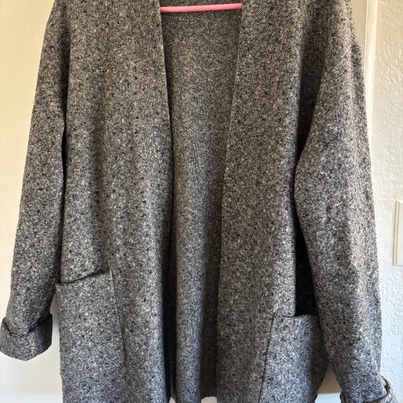 Michael Stars sweater jacket mottled gray/black/white, xs - Picture 2 of 5
